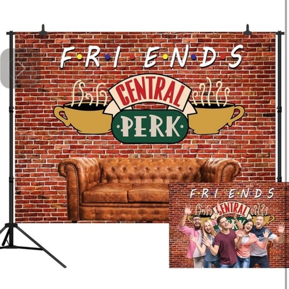 8x6ft Red Brick Wall Backdrop - Central Perk Friends Theme‎ for Parties & Photos - Picture 3 of 6